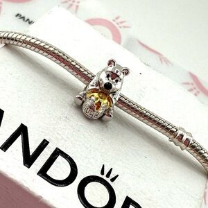 NWOT Disney, 100th Anniversary Winnie The Pooh Charm Sterling Silver 925